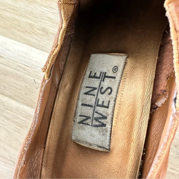 Vintage Nine West Western Ankle Booties Brown/Tan Leather and Suede 6.5‎ - Picture 8 of 9